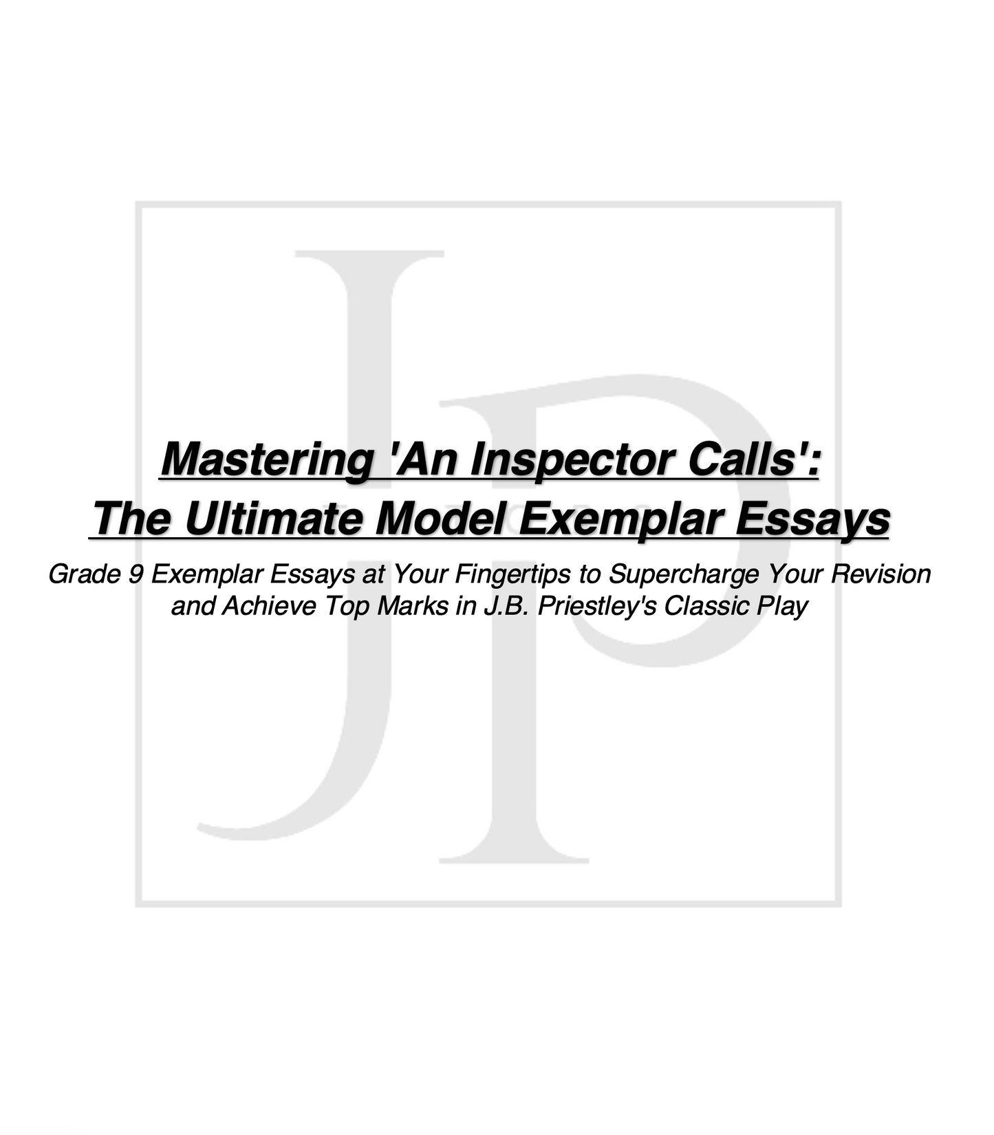 An Inspector Calls - Model Character Essays