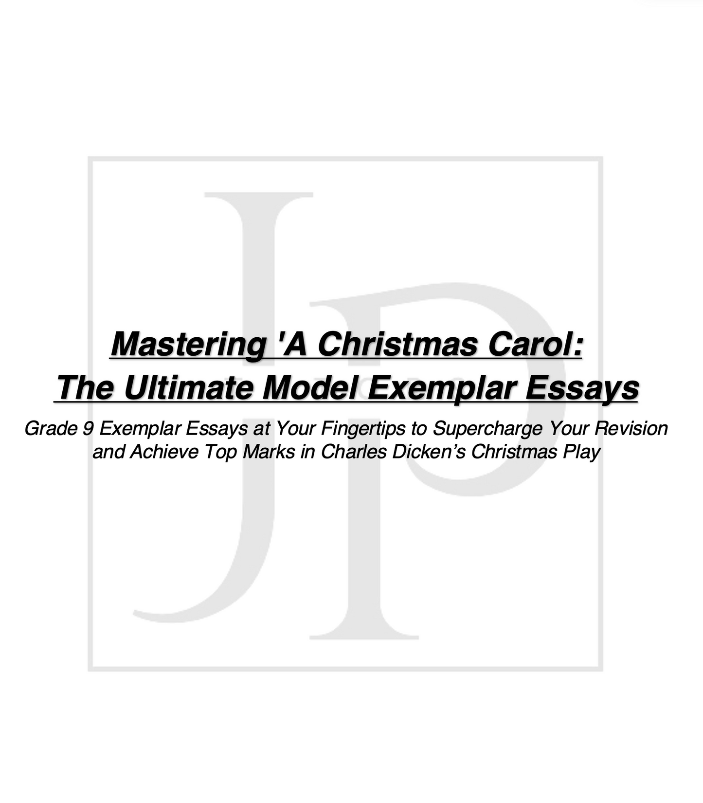 A Christmas Carol - Model Theme Essays